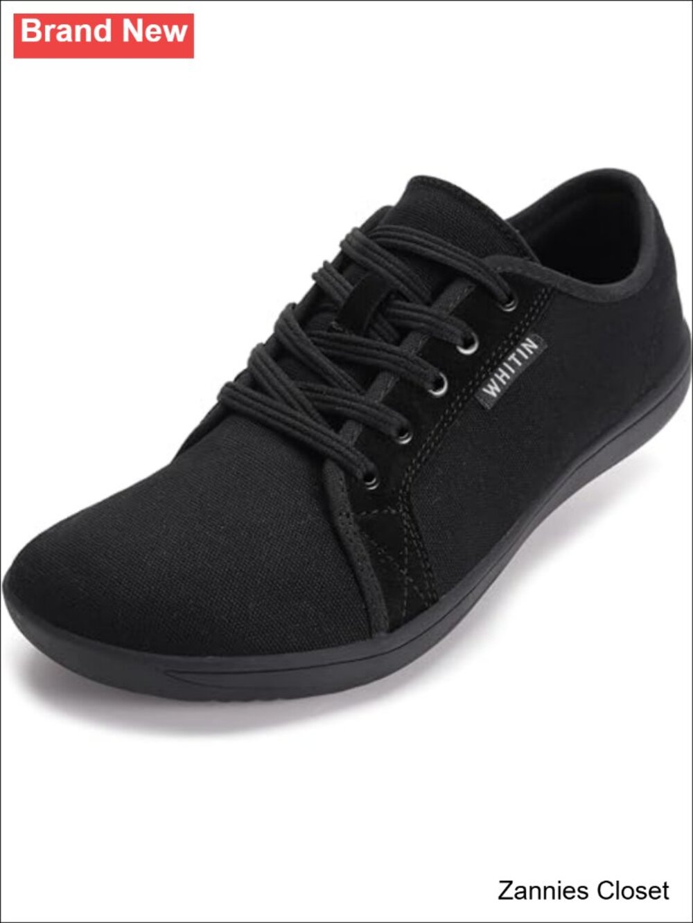 ✨WHITIN Women's Canvas Barefoot Shoes Wide Sneakers Classic Fit